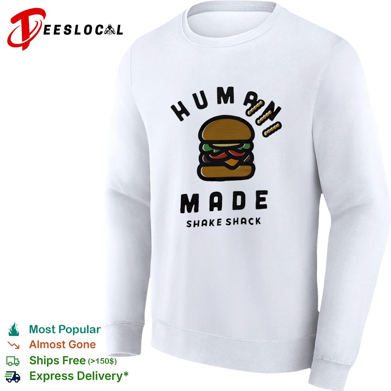 Hamburger human made shake shack shirt, hoodie, sweater, long