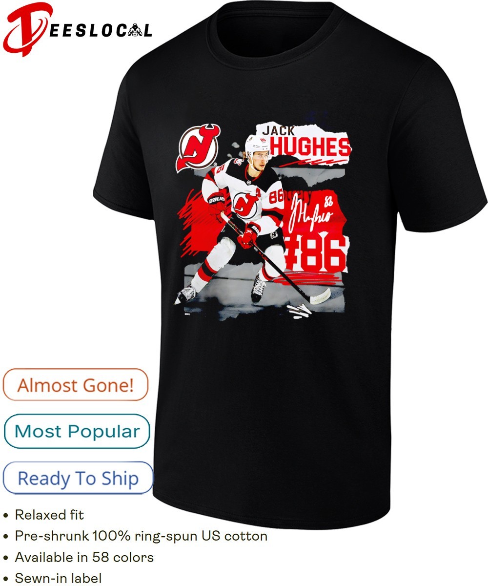 Jack Hughes 86 New Jersey Devils hockey signature shirt, hoodie