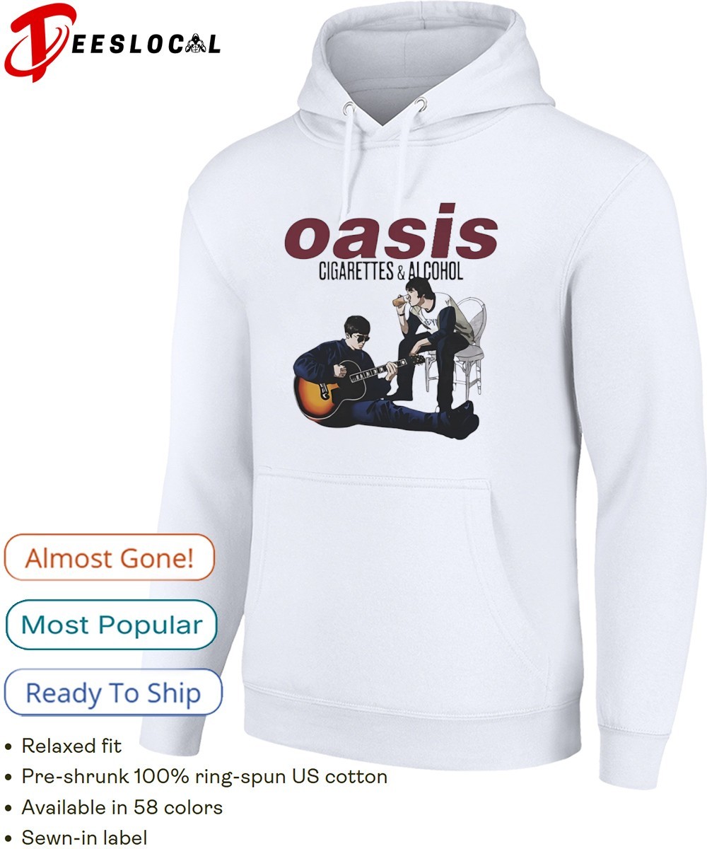 Oasis Cigarettes and Alcohol Illustration shirt, hoodie, sweater