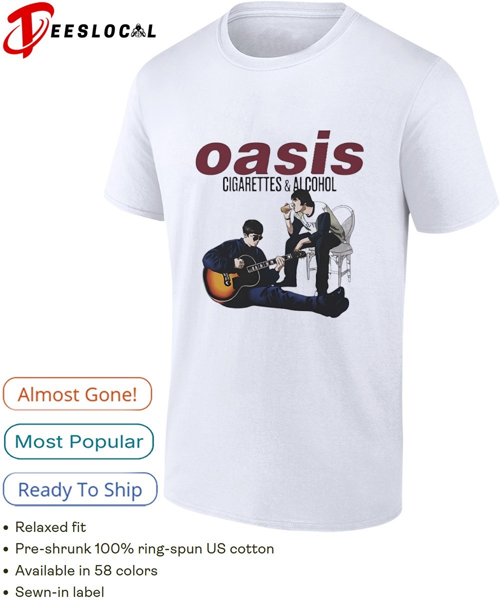 Oasis Cigarettes and Alcohol Illustration shirt, hoodie, sweater