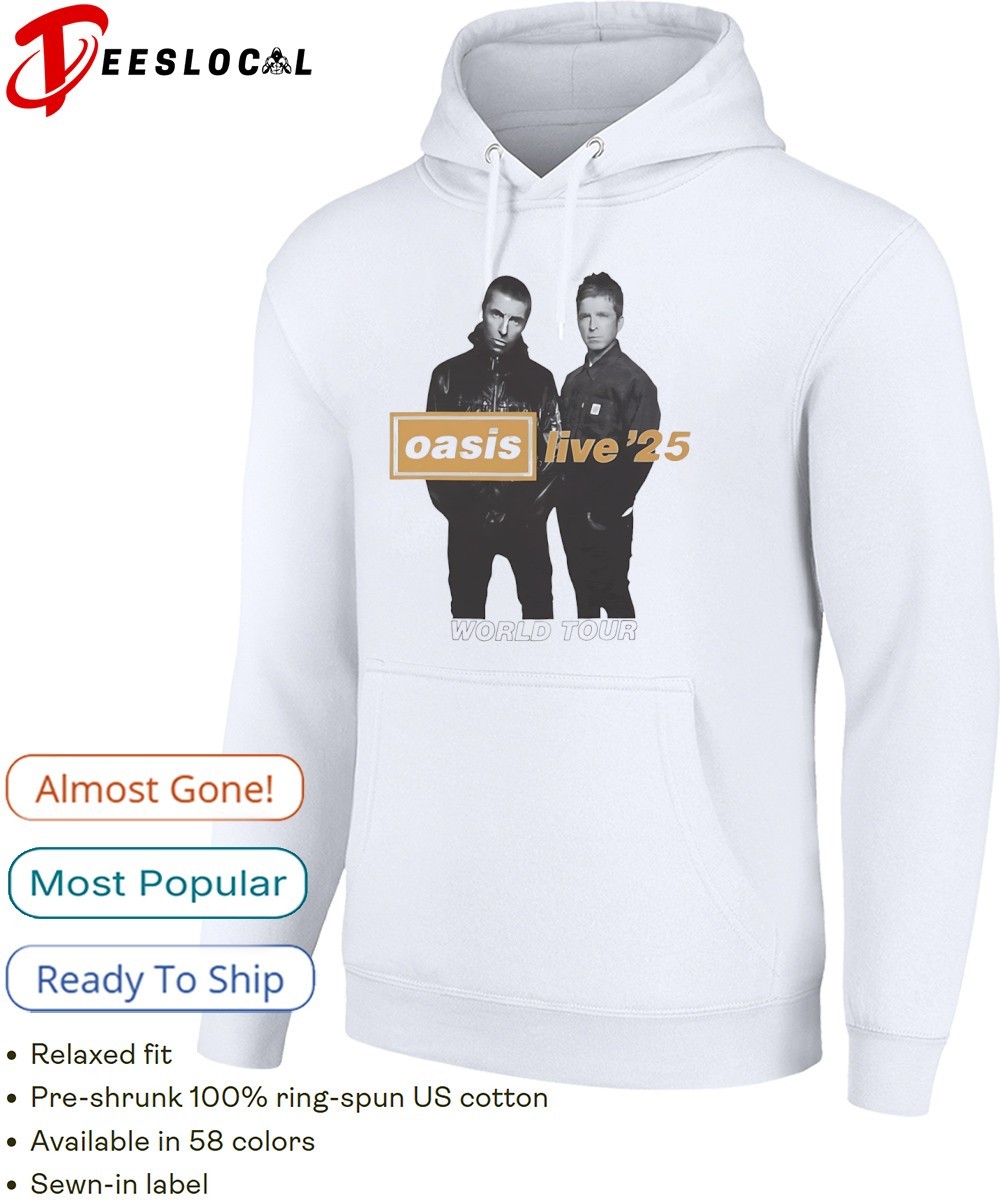 Oasis Live '25 Gold Photo world tour shirt, hoodie, sweater, long