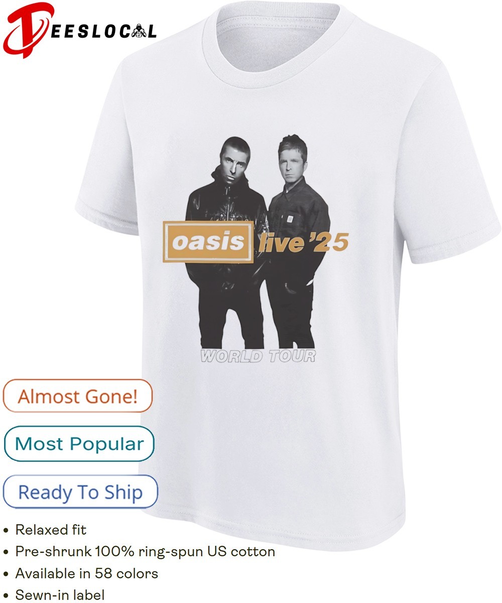 Oasis Live '25 Gold Photo world tour shirt, hoodie, sweater, long