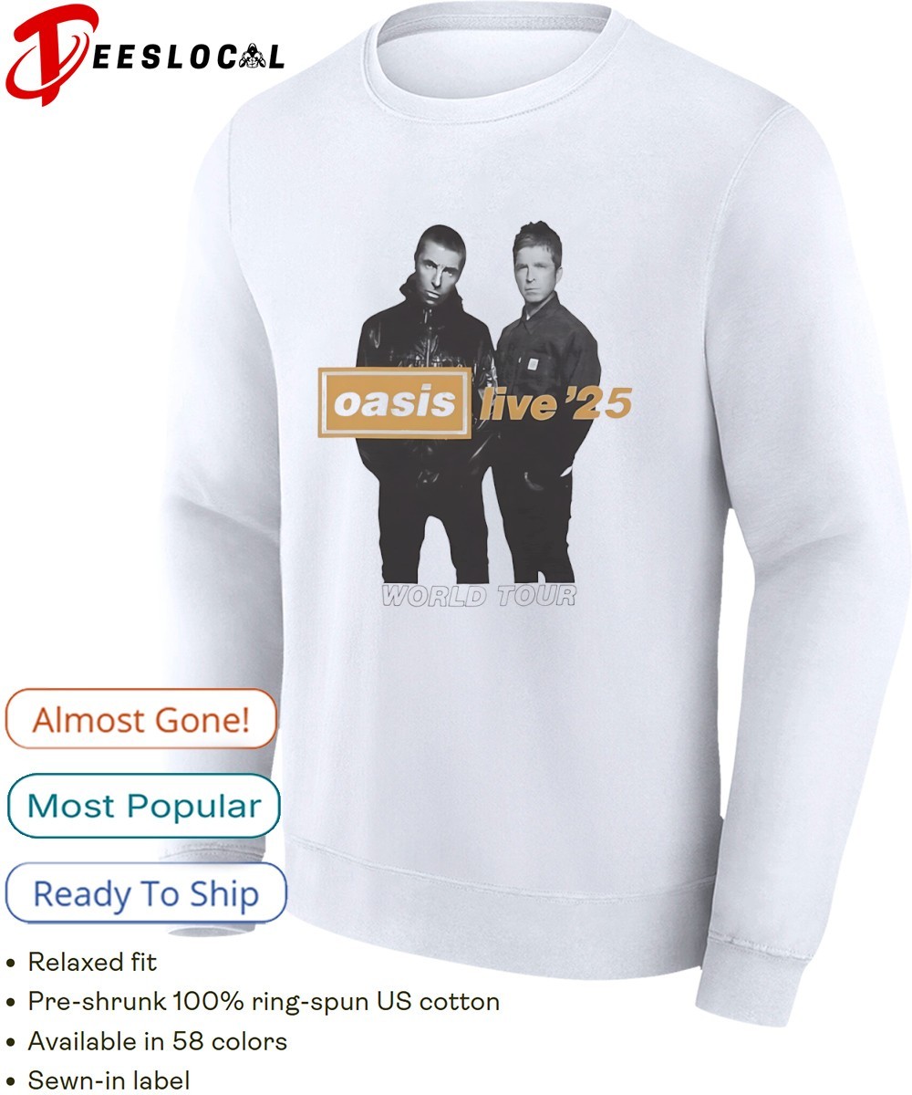 Oasis Live '25 Gold Photo world tour shirt, hoodie, sweater, long