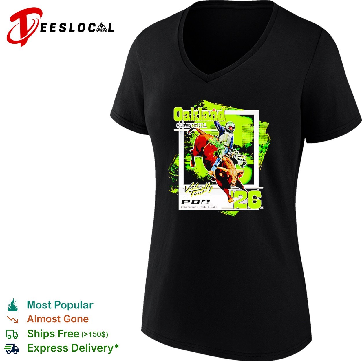 Pbr 2026 Velocity Tour Oakland City shirt, hoodie, sweater, long