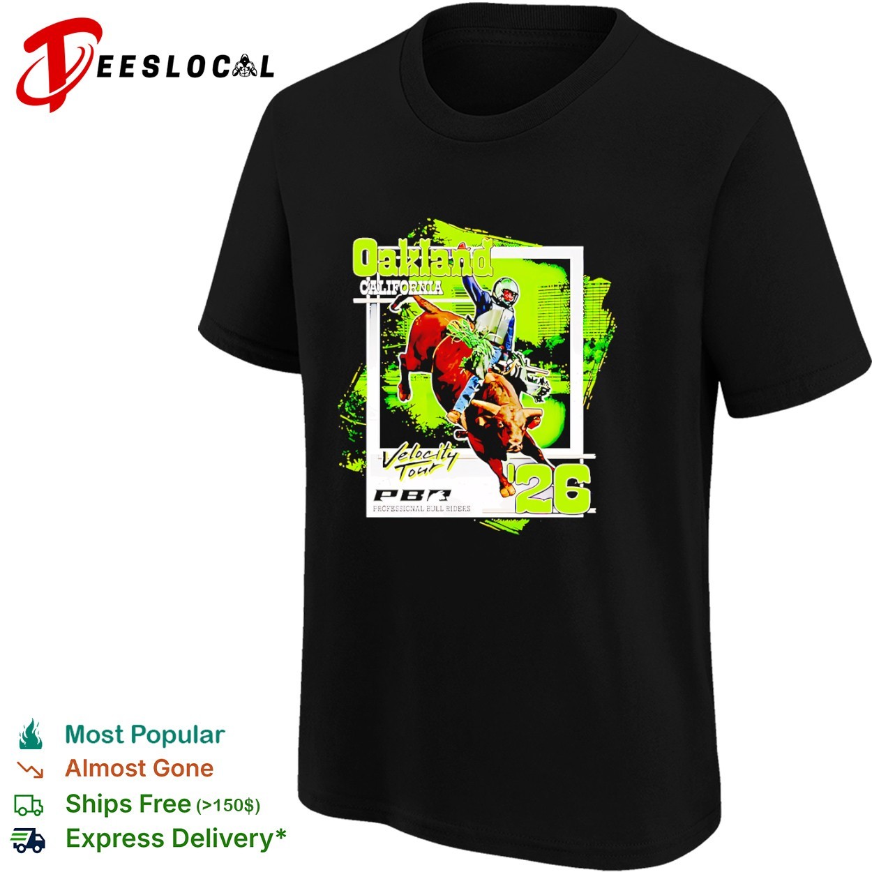 Pbr 2026 Velocity Tour Oakland City shirt, hoodie, sweater, long