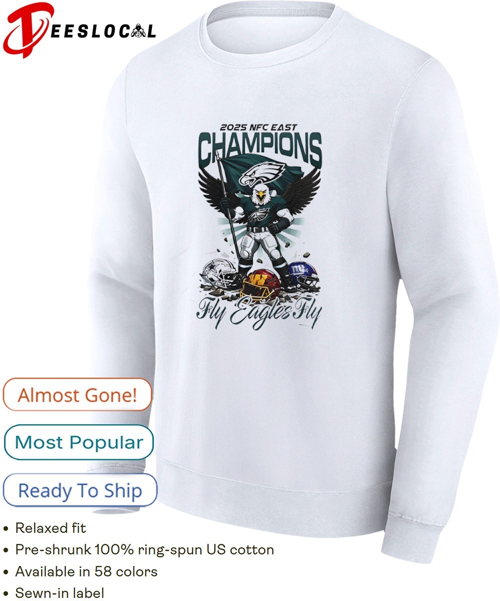 Philadelphia Eagles 2025 NFC East Champions Fly Eagle Fly shirt