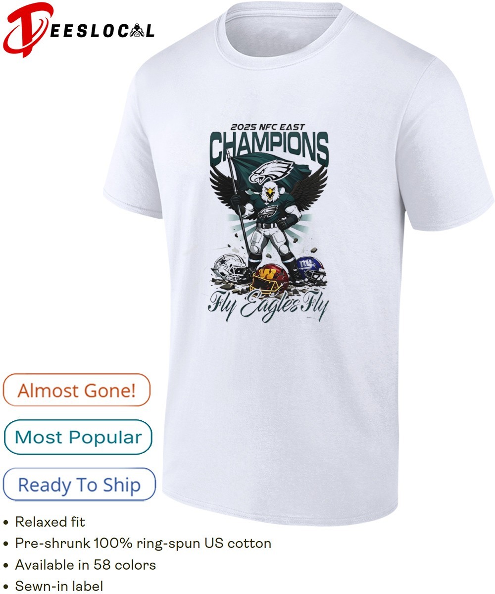 Philadelphia Eagles 2025 NFC East Champions Fly Eagle Fly shirt
