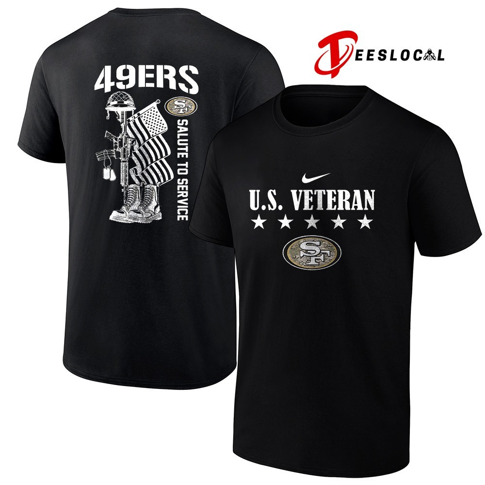 San Francisco 49ers x US veteran salute to service shirt, hoodie