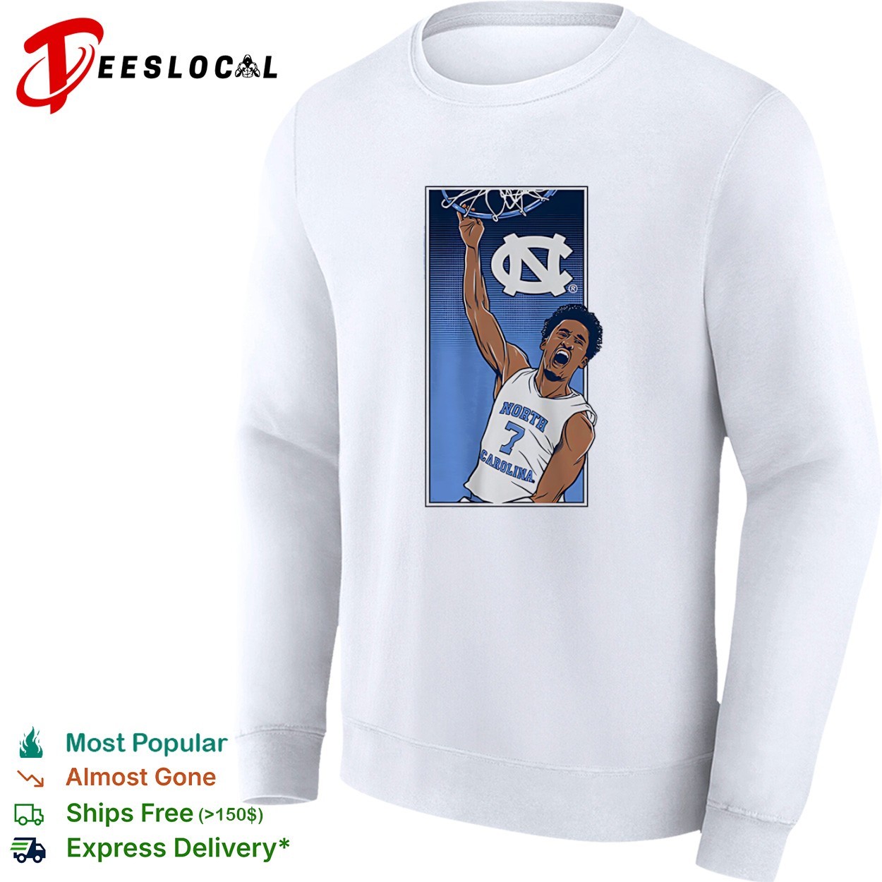 Seth Trimble 7 North Carolina Tar Heels slam dunk shirt, hoodie