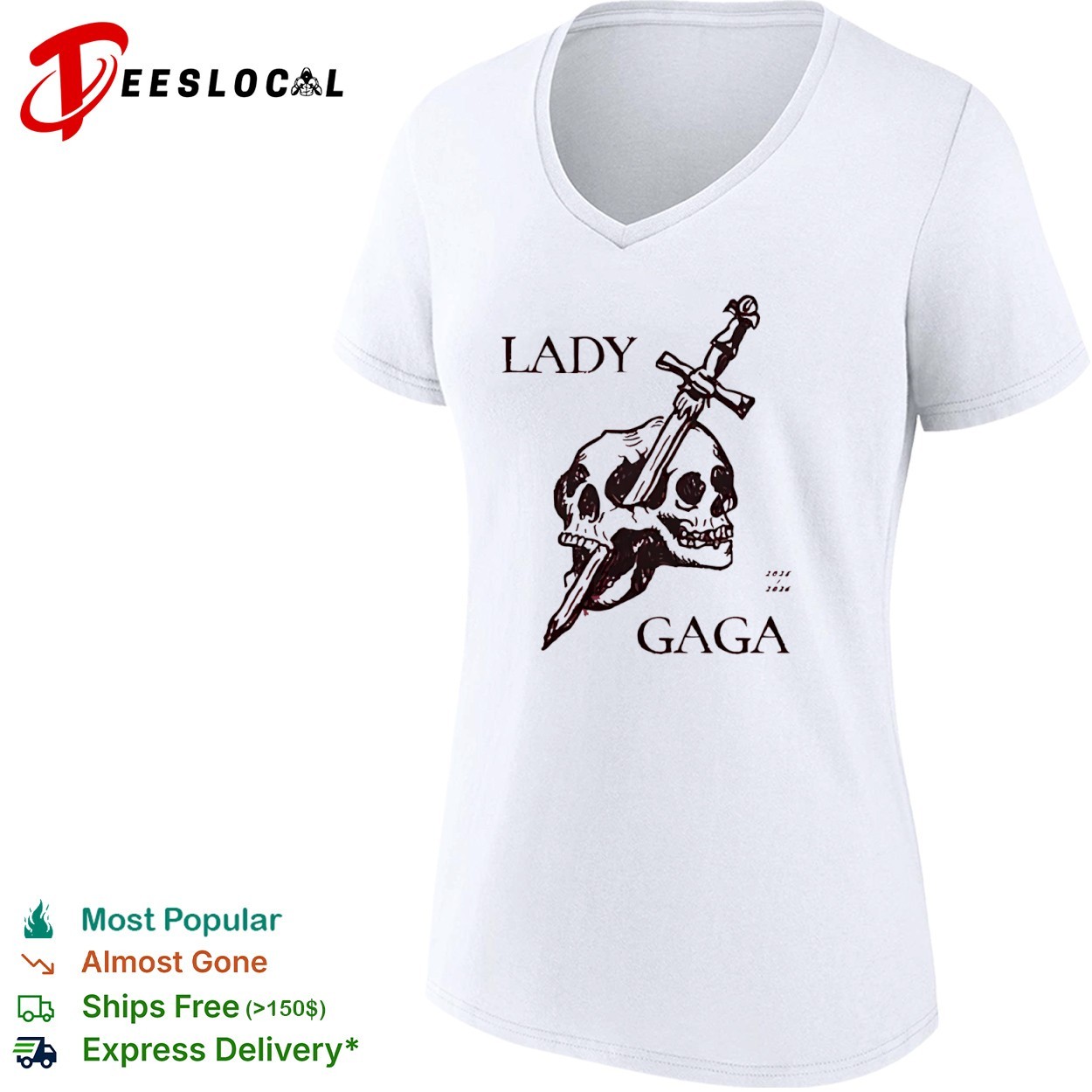 Skull Lady Gaga 2026 shirt, hoodie, sweater, long sleeve and tank top