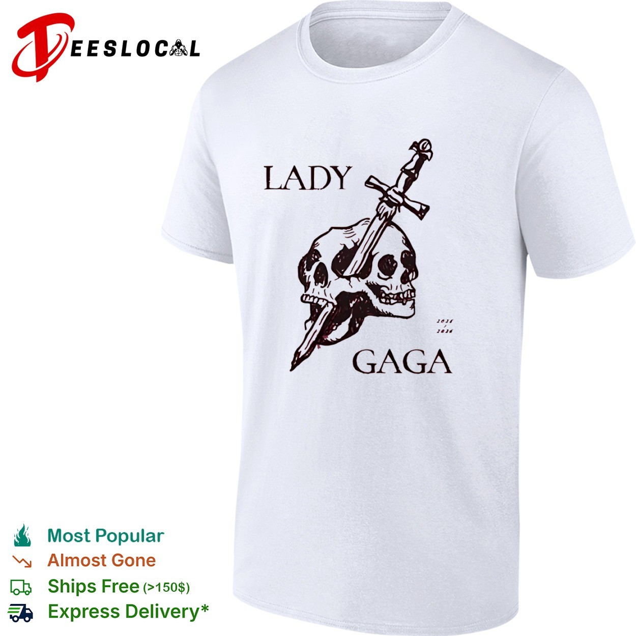 Skull Lady Gaga 2026 shirt, hoodie, sweater, long sleeve and tank top