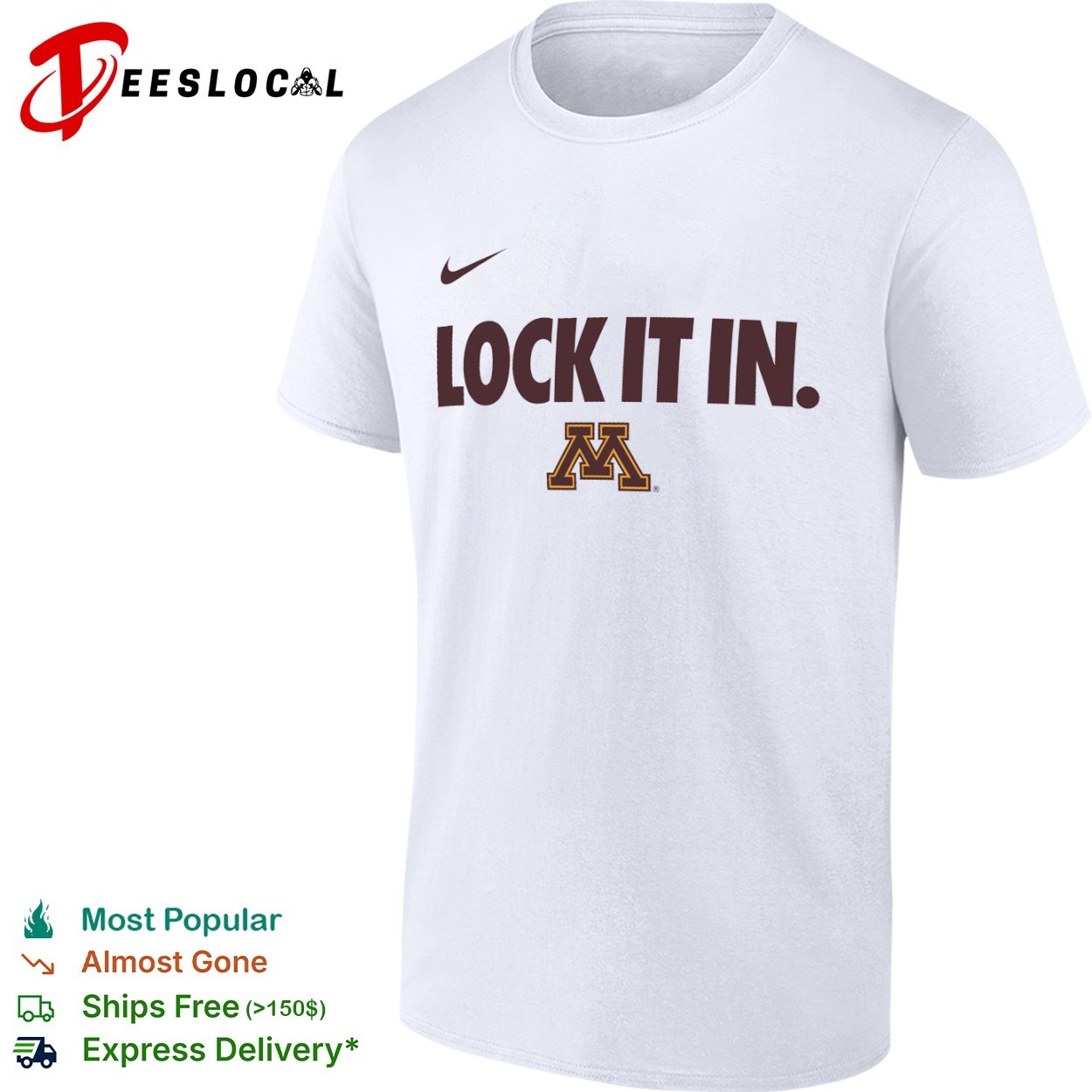 Minnesota Golden Gophers Lock It In 2026 On-Court Bench shirt